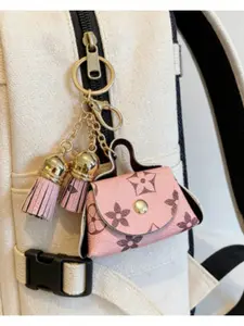 Cute Mini Card Holder Leather Pouch Coin Purse Earphone Storage Bag Monogrammed Keychain Key Pouch Bag Charms Christmas Gifts for Women Girls