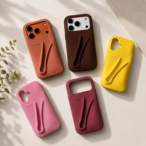 Rhode Soft Silicone Shockproof Phone Case with Built-in Lip Balm Holder | Cute Phone Case | Premium Phone Case | Hot Trend Phone Case