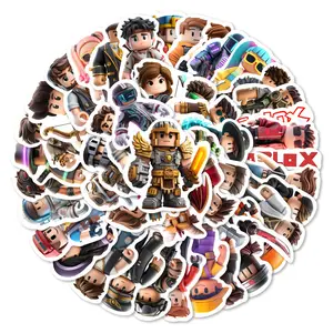50Pcs Roblox Game Stickers Pack, Sticker Packs, Waterproof Blocky Character & Gamer Vinyl Decals for Laptop, Water Bottle, Journal & Scrapbook, Gamer Gift