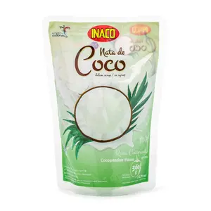 INACO Nata De Coco Coconut Jelly Pandan Flavor 360 g INACO Nata De Coco Coconut Jelly Pandan Flavor 360 g