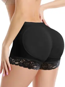 Joyshaper Lady's Comfort Fit Casual Foam-Padded Compression Butt Lifter Lace Underwear with Smooth Fabric