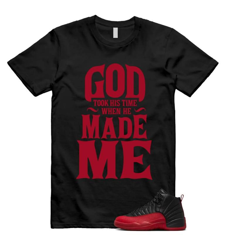 Jordan 12 Flu Game 2025 Black Varsity Red Unisex Shirt Match JASON, 12 Flu Game Outfit, Graphic Tees, Womenswear Top T-Shirt