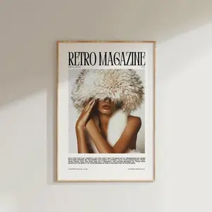 Retro Magazine Wall Art, Fashion Poster Print With Trendy Aesthetic Quotes, Stylish Decor For Dorms Or Chic Home Spaces
