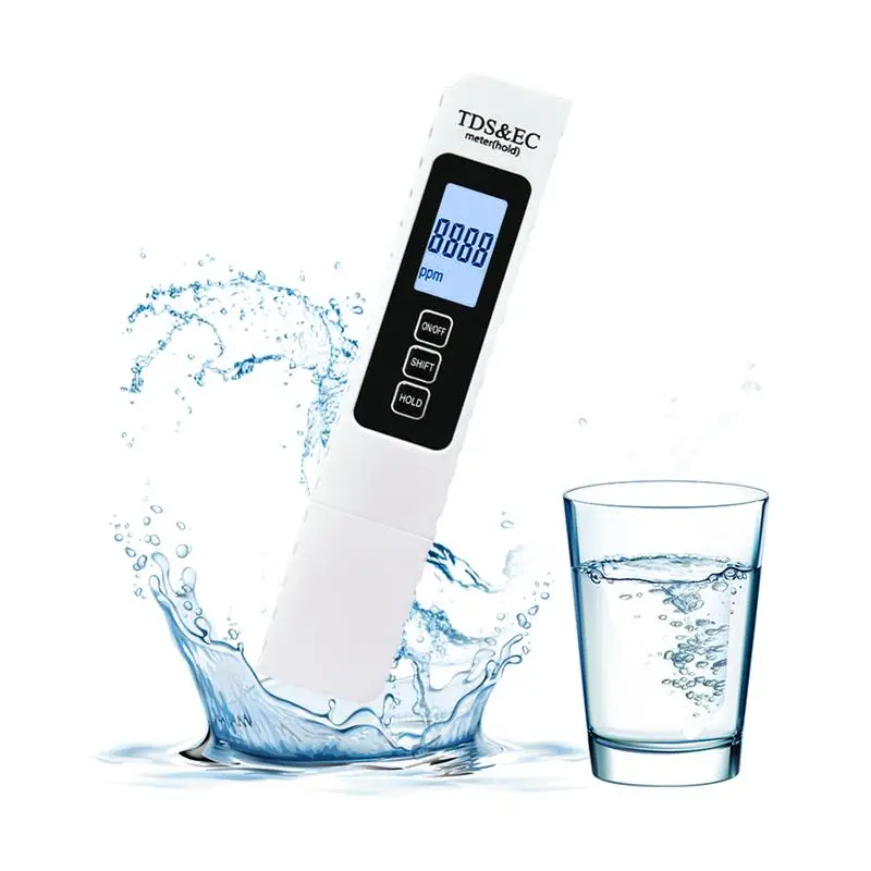 TDS&EC 4-in-1 Digital Water Quality Tester TDS EC Temperature Meter 0-9999 ppm for Drinking Water Hydroponics Aquariums RO Systems & Swimming Pools 20