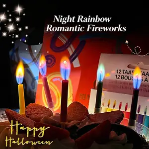 Magic Color Flame Candles, Rainbow Fire Birthday Cake Picks, Creative Party Decor, Ideal for Birthdays, Weddings, Anniversaries, Celebrations