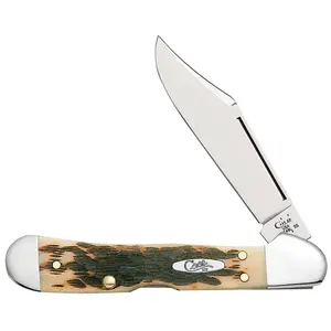 Case Peach Seed Jig Amber Bone Mini CopperLock Knife