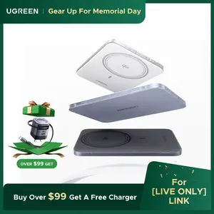 [LIVE ONLY]UGREEN QI2 Power Bank, 8.6mm Ultra-Slim 5000mAh Magnetic Battery, 20W PD Fast Charging Portable Charger, MagSafe-Compatible External Battery for iPhone 17/16/15/14 Series, Grey,tiktokshopmemorialday