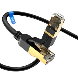 6FT Cat8 Ethernet Cable High Speed 40Gbps 2000Mhz 26AWG Heavy Duty LAN Network Cable with Gold Plated RJ45 Connector Outdoor&Indoor Compatible for Router Gaming Modem Xbox