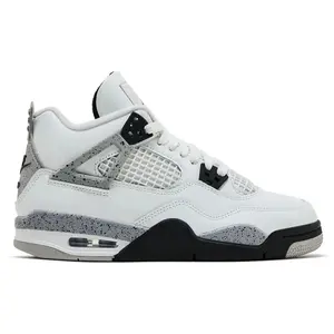 Air Jordan 4 Retro OG GS 'White Cement' 2025 Fashion Sneakers, Trainer Shoes