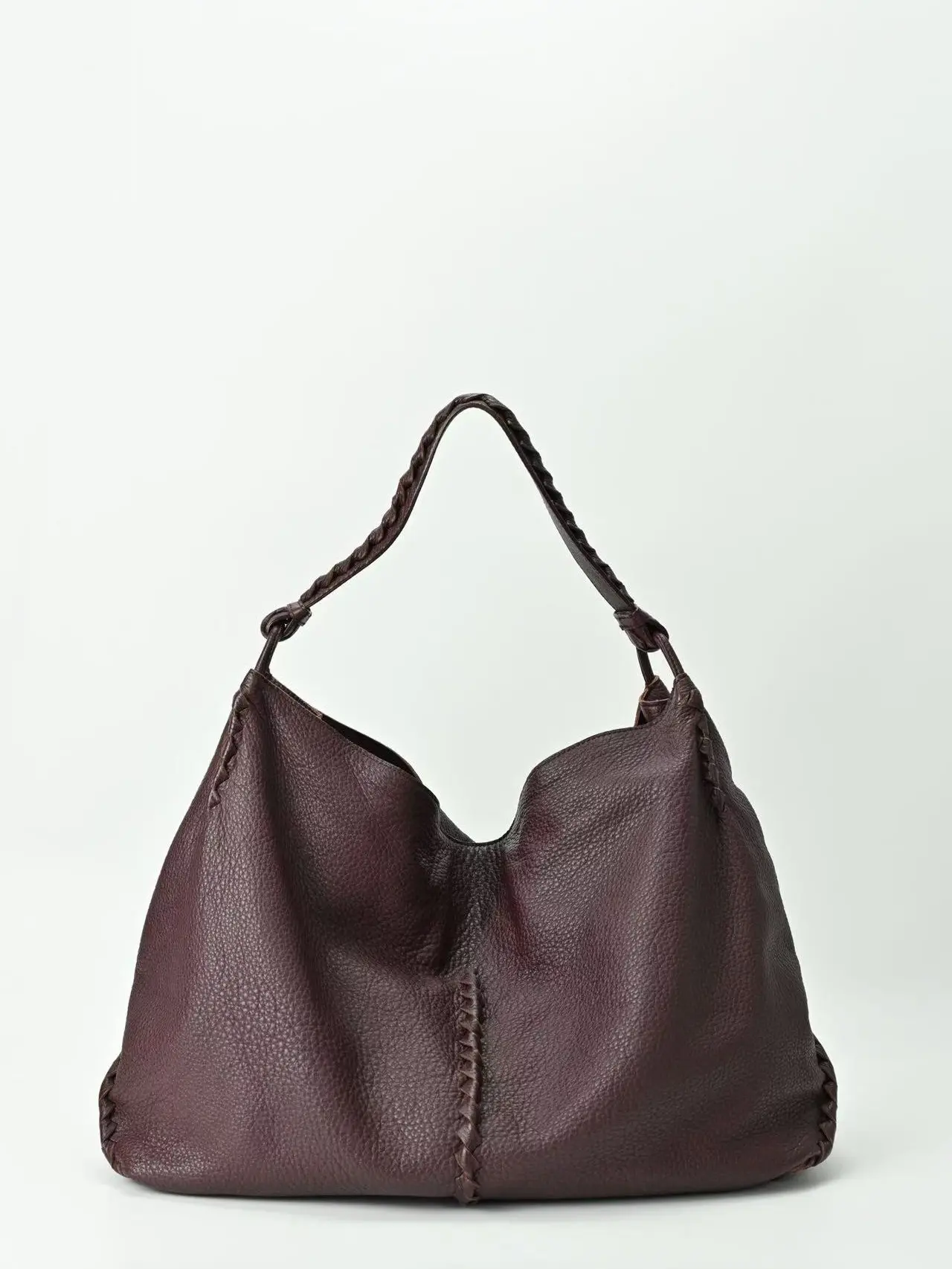 Pre-owned Bottega Veneta Dark Purple Hobo Bag 16473677