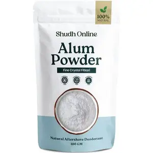 Alum Powder for Skin, Piedra de Alumbre en Polvo (3.5 oz - 100g), Fitkari Alum Stone for Face, Granulado Alumbre para Lavado Intimo, Tawas Allum Salt Spice