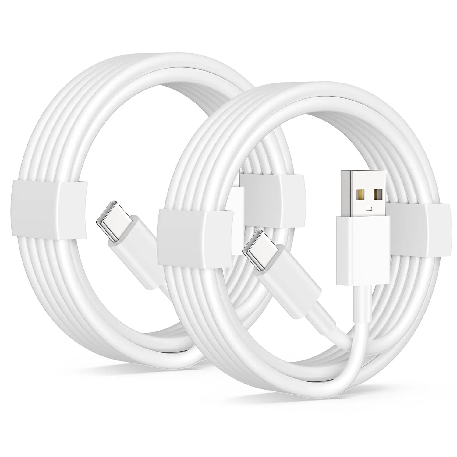 2Pack 3FT Mobile USB Type-A to USB-C CarPlay Cable - 15000+ Bend-Tested Lifespan, Reinforced Necks, 480Mbps Data Transfer, Security Protection - Compatible with iPhone 15/16e/16 Pro Max/Plus, iPad Pro/Air, Data Transfer: 480Mbps