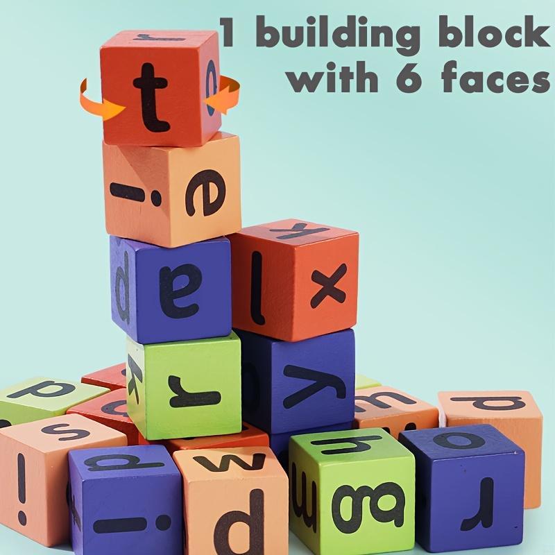 MQUDUO Word Race Cube Game - Educational Alphabet Spelling Toy with Color Letter Blocks & Cards, Interactive Preschool Activity, Durable Playful Design, Christmas/Halloween/New Year Kids Gift