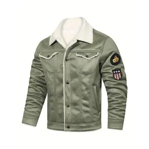 Shearling Coat Suede Composite Fleece Thickened Warm Men's Jacket