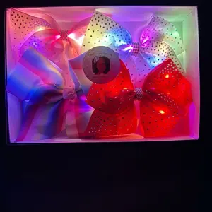 Glow Box Hair Accessory Set - 4 Light Up Hair Bows