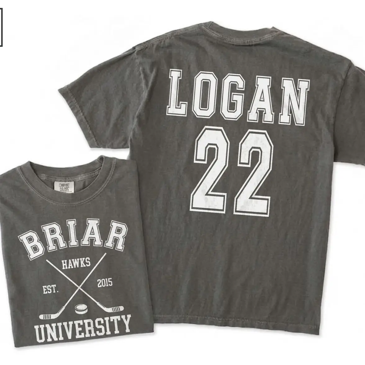 Briar University Logan 22 Hockey 2 Side Shirt, Comfort Colors Campus Hockey T-Shirt, Gift For Woman and Man Unisex T-Shirt