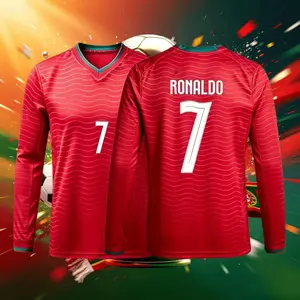 2026 Portugal National Home Away 7# Cristiano Ronaldo Short And Long Sleeve Soccer Jersey Fans Version Breathable