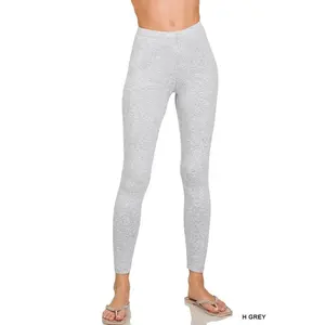 Ladies High-Quality Premium Cotton Full Length Leggings Stretchy Above the Ankle All Seasons Comfortable Versatile Wardrobe Staple - Fit, Fabric