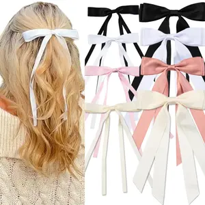 8 PCS Hair Bows for Women Girls,Bow-knot Hair Clips for Women Thick Hair & Thin Hair,Big Bows Hair Clips,Nonslip Bows Claw Clips for Women, Bow Clips for Women,Bow Clips