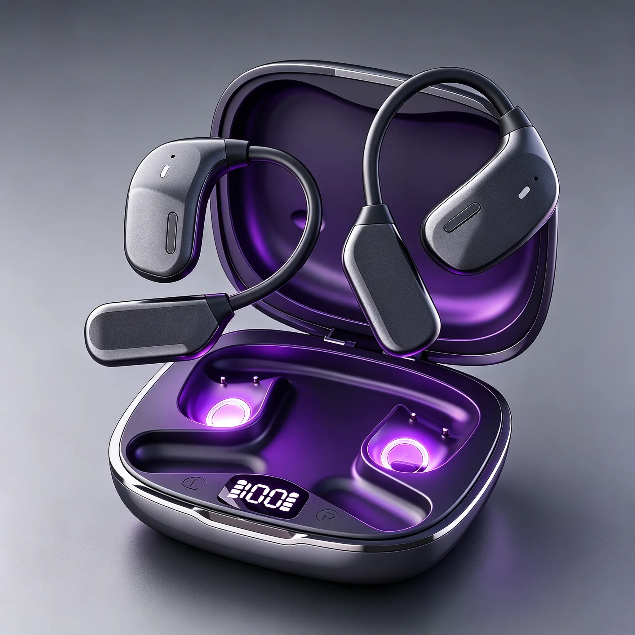 156 Languages AI Translation UV Sterilization Charging Case Open Ear Bluetooth Headphones, 50 Hours Playtime, no subscription required,Sweatproof for Gym Workout Cycling, Stereo Sound for Men Women wireless bt earbuds i clever headphones tech gadget