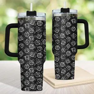 Dnd Tumbler 40Oz, Dungeons And Dragons Cup, Dnd Drinkware Tumbler, Tumbler Cup With Straw, Gaming Coffee Tumbler, Gift For Friends