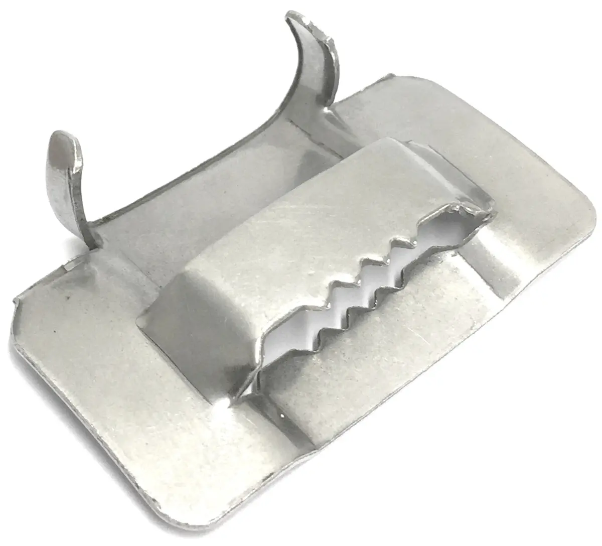 212 MAIN Fechometal USA FDT9231720NFMT 1.25-in 201 Stainless Steel Teeth Grip Hanging Bag Buckles - 25-Piece, Secure Ear-Lokt Fasteners for Sports Scooters Equipment, Grocery Bag Carrier, Hanging Bag Buckle