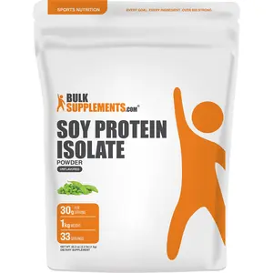 BulkSupplements - Soy Protein Isolate (90% Protein) Powder - Edible - Amino Acid - Vegan - 1kg - 30g per Serving