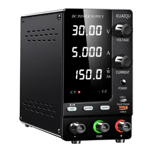 Kuaiqu Spps-C305c Adjustable Dc Power Supply 30v 5a 150w, Lithium Ion Battery Charger, Output Switch Ocp Function, Fast Charging