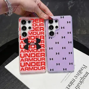 Fashion UNDER ARMOUR Phone Case 2‑in‑1 Clear Jelly For Samsung Case | Galaxy S26/S26+/S26 Ultra/S25/S24/S23/S22/S21 | Dopamine Photo Card Holder | Slim Soft TPU Shockproof Anti‑Yellowing Lightweight Trendy Accessories