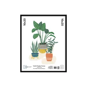 16x20 Basic Black Poster Frame for Displaying Artwork and Photos