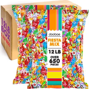 Cinco De Mayo Bulk Candy  12 LB Bulk Pinata Candy (Over 650 Pieces)  Assorted Lollipops, Gum & Hard Candies  Individually Wrapped Candy, Pinatas, Parades, Classrooms, Offices & Events