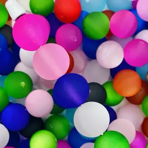 Frosted Cat Eye Beads 20mm or 16mm - Assorted Colors in Soft Packaging