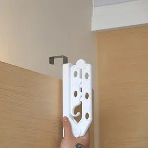 1/ 2pcs folding clothes hanger, portable clothes hanger, door hook hanger, wardrobe balcony bathroom hanger, bathroom accessories, suitable for family travel