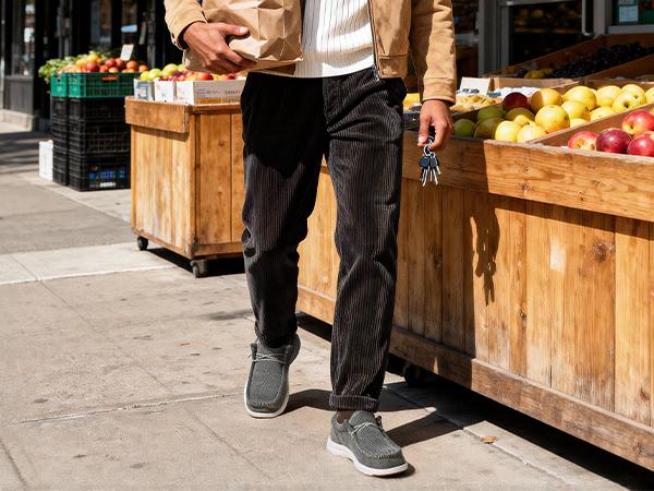 Bruno Marc Men's Knitted Fabric Slip On Casual Loafers