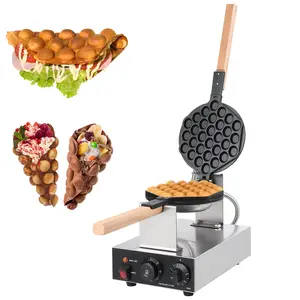 Powerful 1400W Electric Bubble Waffle Maker,Hotel Waffle Maker Non-stick Egg Waffle Baker with Adjustable Temperature and Timing for Home and Commercial Use