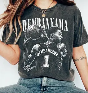 Vintage Comfort Colors Victor Wembanyama Basketball Shirt, San Antonio Spurs Basketball Tee, Wemby Basketball Gift Unisex