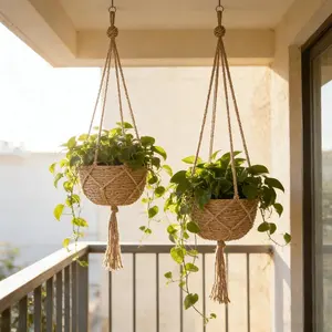 1PCS Hanging Flowerpot Decorative Baskets Outdoor Storage for Plants Planter Home Decorations Plant Pot Flowerbed Balcon Basket