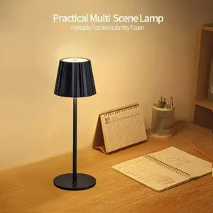 Cordless Table Lamp, Portable RGB LED Desk Lamp, 5000mAh Battery Powered, with Touch And Remote Control, Suitable for Dining Room, Bedroom, Outdoor, Coffee Shop, Night Light, Rechargeable