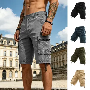 Men's 100% Cotton Cargo Shorts Multiple Flap Pockets Casual Streetwear Daily Wear Breathable Durable For Outdoor Hiking Camping Fishing Travel Walking Beach Vacation Summer Essentials Comfort Lightweight Everyday Bottoms,Work Shorts