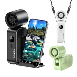 Portable Handheld Fan with Stand, Turbo Boost Technology, 199 Adjustable Speeds, Up to 20H Battery Life, Foldable & Wearable (Waist/Neck Clip) for Travel, Outdoor, Summer