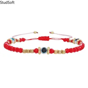 2026 New Evil Eye Protection Bracelet for Women, Red String & Gold Beaded Adjustable Bracelet, Lucky Amulet Jewelry for Daily Wear & Gift