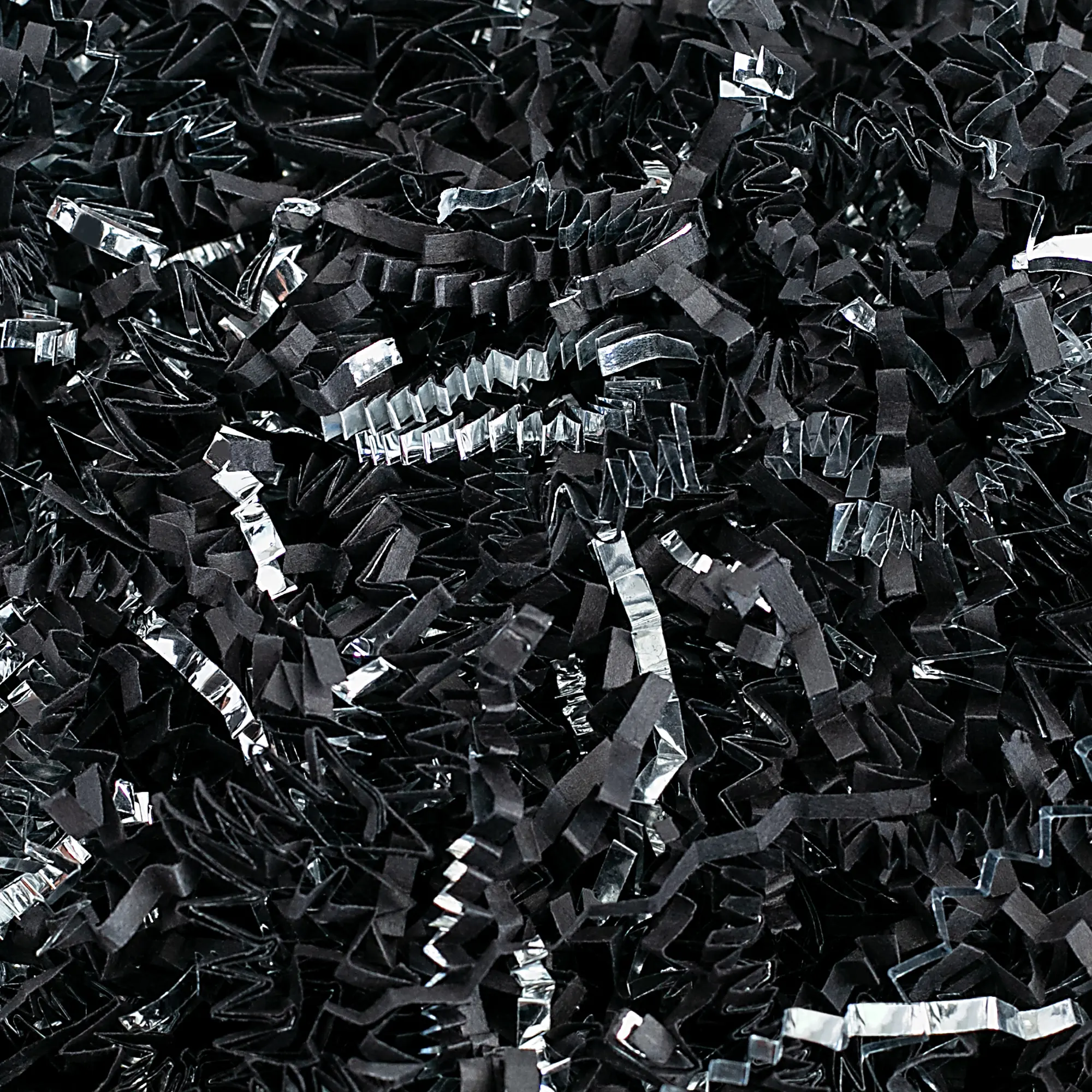 MagicWater Crinkle Cut Paper for Gift Basket - Black & Silver - Perfect for Shredded Paper Filler, Basket Filler, Gift Boxes, Bridesmaid Gifts, Christmas Stuffers & More – For All Occasions