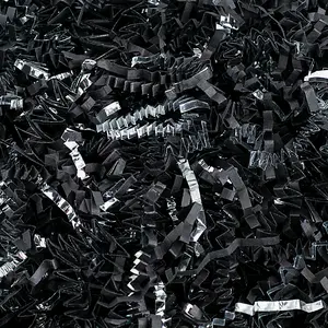 MagicWater Crinkle Cut Paper for Gift Basket - Black & Silver - Perfect for Shredded Paper Filler, Basket Filler, Gift Boxes, Bridesmaid Gifts, Christmas Stuffers & More – For All Occasions