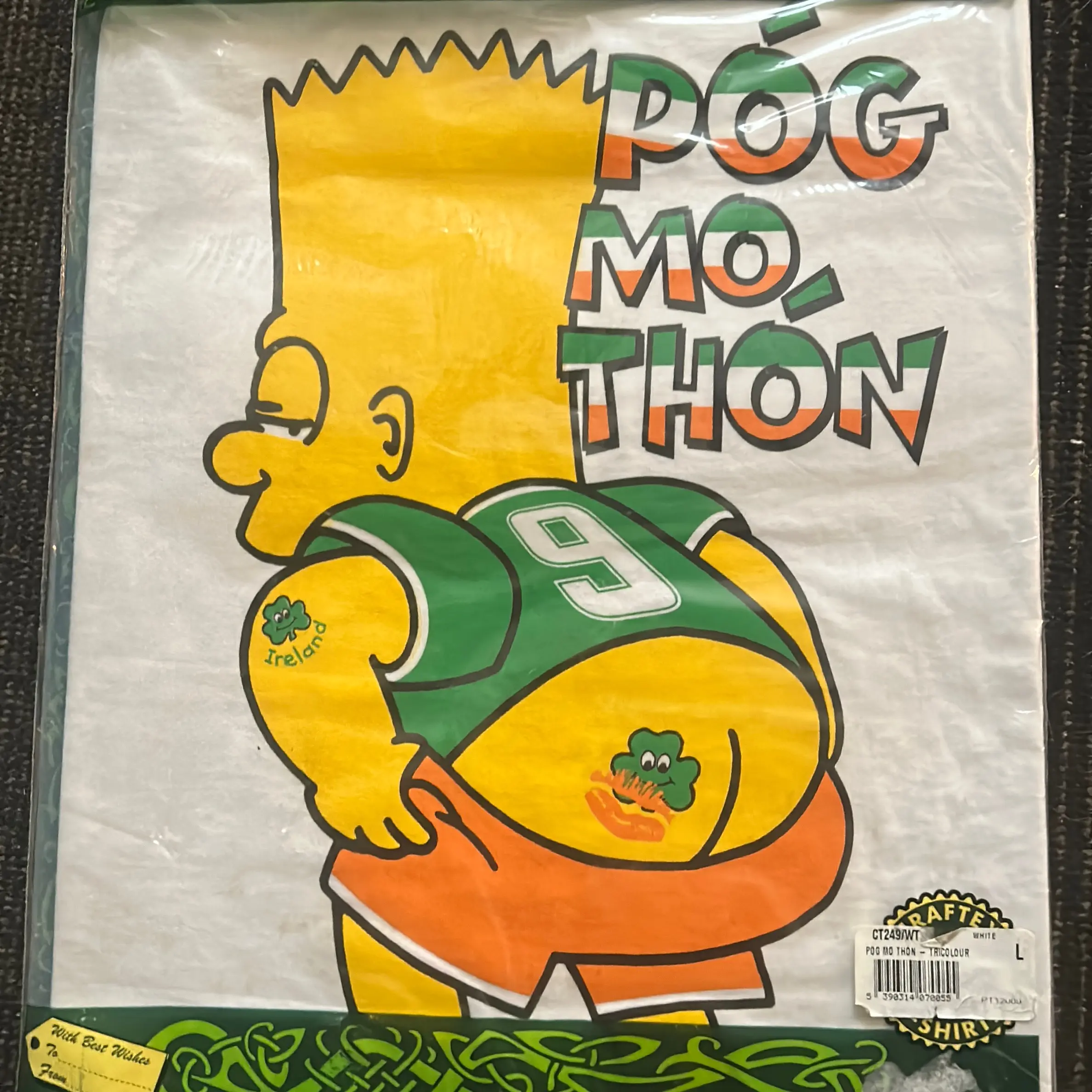 Vintage Bart Simpson St Patrick’s day shirt unopened from the 90s Tops Menswear 1 of 1 T-Shirt Tee Classic Shortsleeve Streetwear Retro Tshirt
