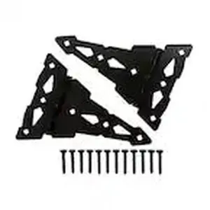 Everbilt (2-Pack) 8 in. Black Heavy-Duty Decorative Tee Hinge