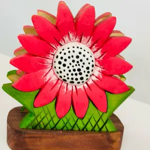 Beautiful Mexican wood Napkin holder decor