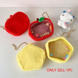 Cartoon Apple Star 3D Outdoor Stroller Bag, Girl Travel Transparent Pendant, Student Photo Bag, Cute Pain Bag, Kids' Accessory