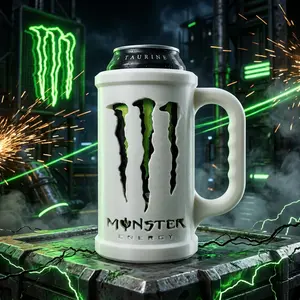 Energy Drink Can Holder with Grip Stand | 473ml 3D Printed with brand name
