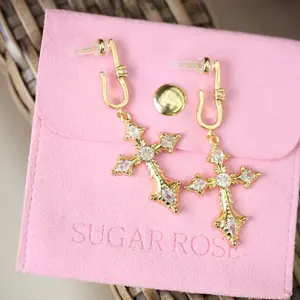 Cross Drop Earrings