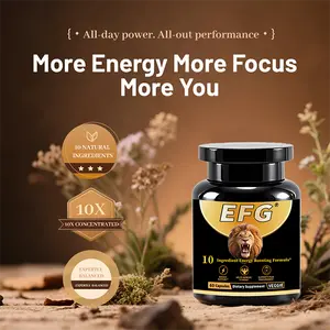 EFG 10 in 1 Vitality Complex | Maca, Shilajit, L-Arginine HCl, Ashwagandha, Panax Ginseng, Beet Root, Black Pepper, Grape Seed & Curcumin | Ultra Strength Energy & Stamina Support | 120 Vegan Capsules